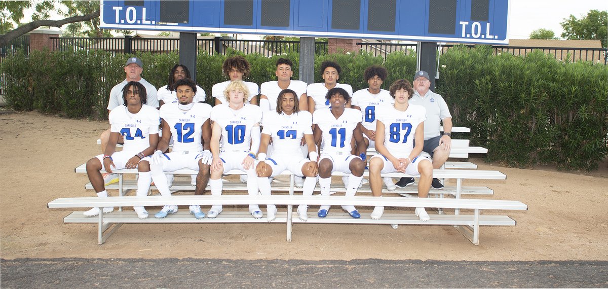 Countdown to the Season Opener. The 2022 Chandler Air Wolves, under the direction of Flight Commanders Chad 'Carp' Carpenter and Collin 'Corleone' Bottrill. No Slow Feet here, they're on the flight line ready to fly past opponents defense. @GarretsonRick @SOC_CHSWOLVES