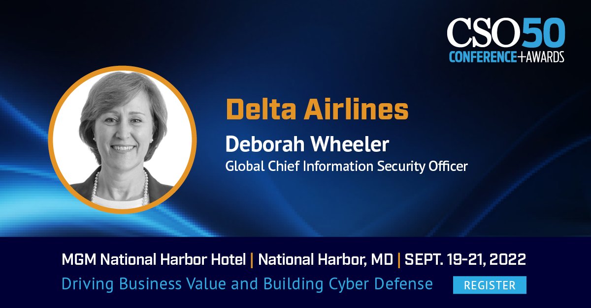 CSOevents's tweet photo. Discover why Deborah Wheeler, Global Chief Information Security Officer @Delta believes there needs to be stronger regulations around holding software companies accountable for bad code
Register: https://t.co/ybn8czhLfg  #CSO50 @FoundryIDG @CSOonline https://t.co/2GITxHIPZE
