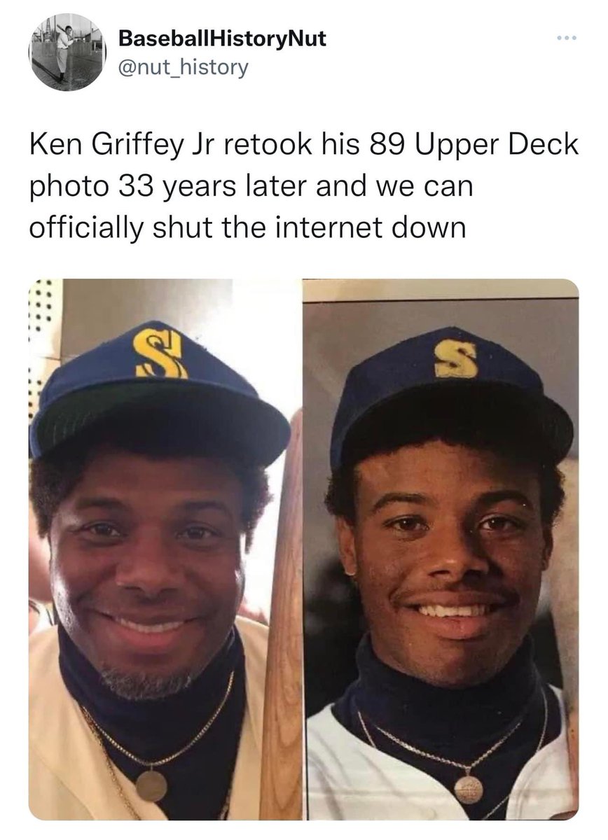 This is my favorite thing from the internet over the past few days or maybe even all-time. <a href="/Mariners/">Seattle Mariners</a> <a href="/24Griffey/">Ken Griffey Jr</a> #24ever