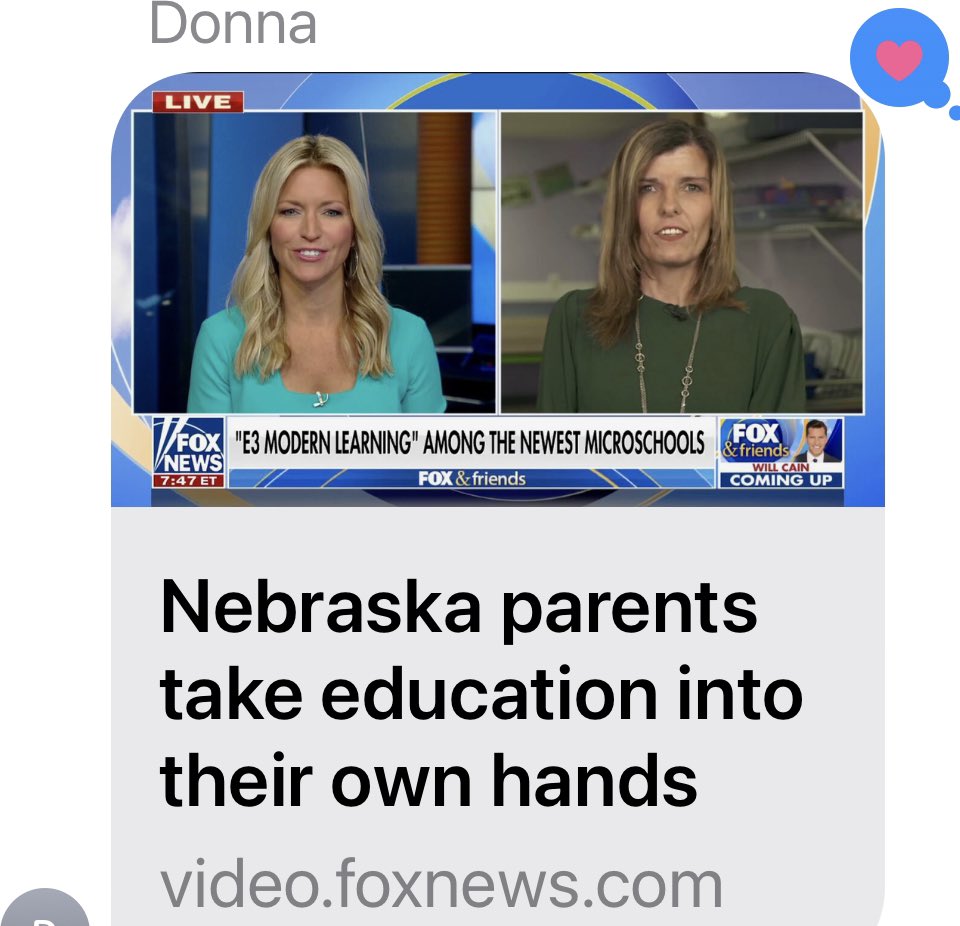 E3ModernEdu's tweet photo. Thanks Fox News for having me on your show. #microschool https://t.co/U5NnTkYJBP