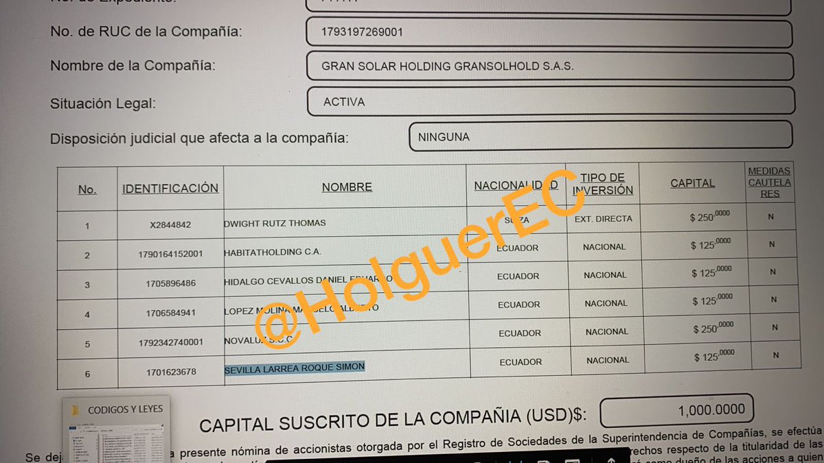 HolguerEC's tweet image. .#ALERTA | #Ecuador se va a endeudar por 25 años gracias a un proyecto de energía limpia para #Galápagos
Ganan las empresas Gran Solar y Total Eren. Será el costo de USD 0.45 centavos por kilovatio. El 80% subsidiado por el Estado.
Resulta que el accionista es #RoqueSevilla. 🧵