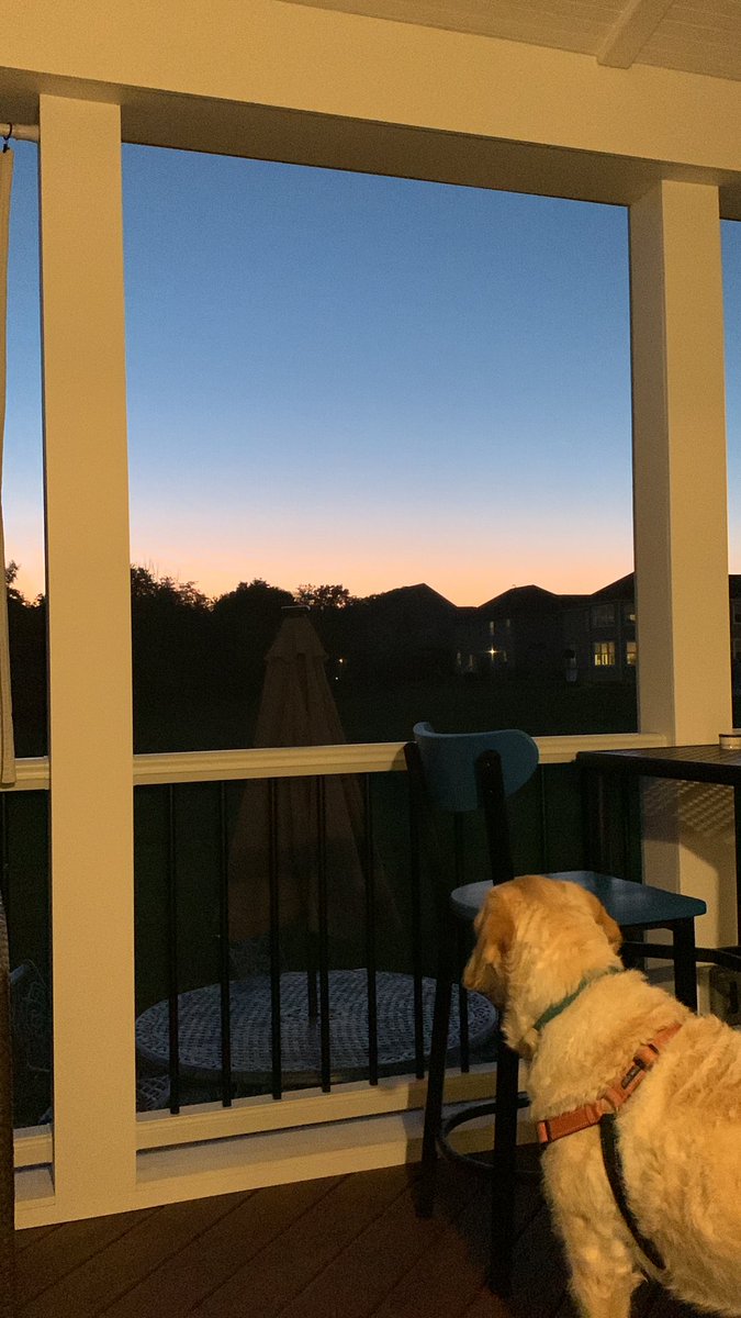 Working from the back porch is always better with a cool evening, company, and sunset. #purposefulPlanning @LittleRiverLCPS