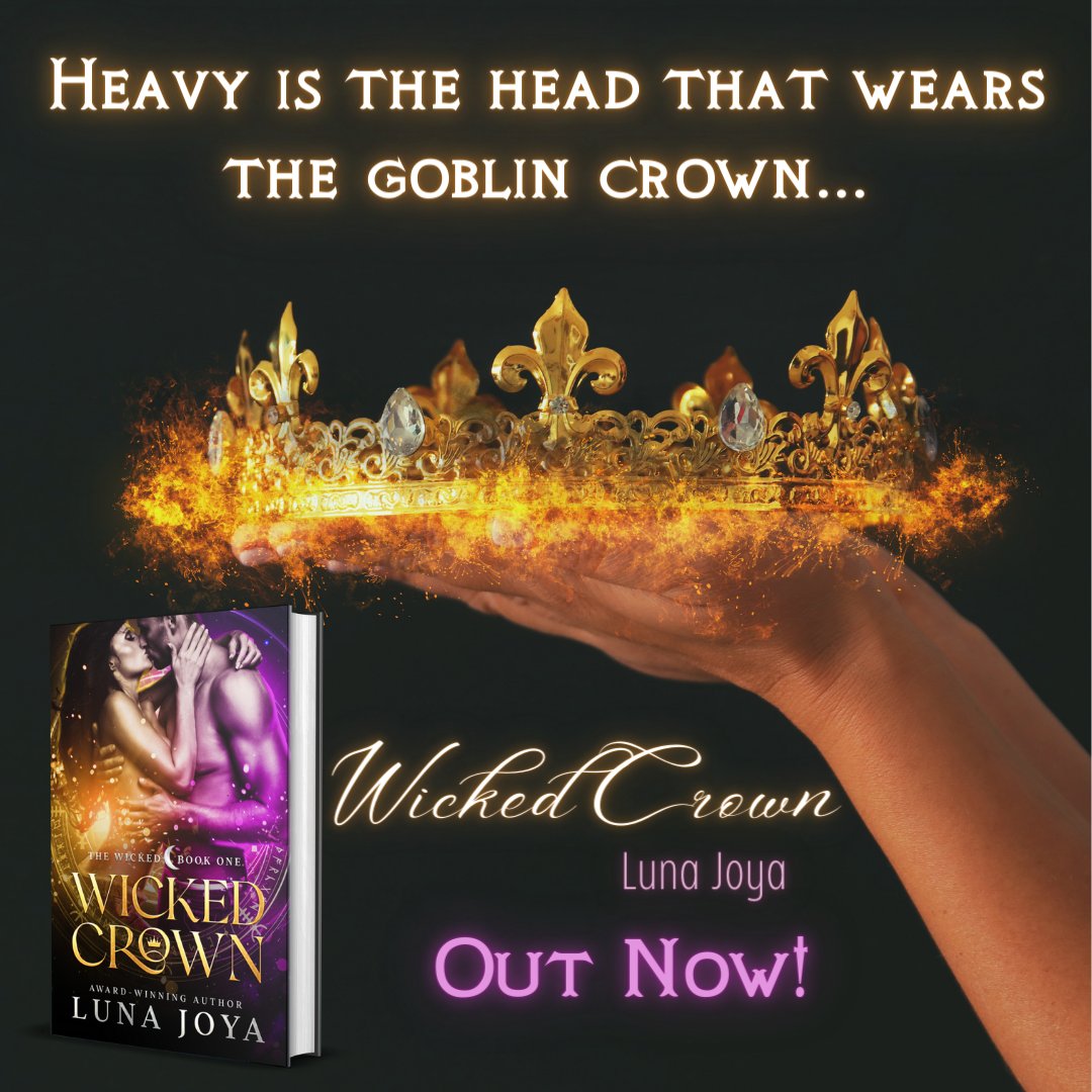 Heavy is the head that wears the goblin crown...
Wicked Crown by <a href="/lunajoyawriter/">Luna Joya</a> is out now!
mybook.to/WickedCrownBK
#urbanfantasy #newrelease #newbook #paranormalromance #royalromance #booktwt #BookRecommendation #BookTwitter #BookBoost
