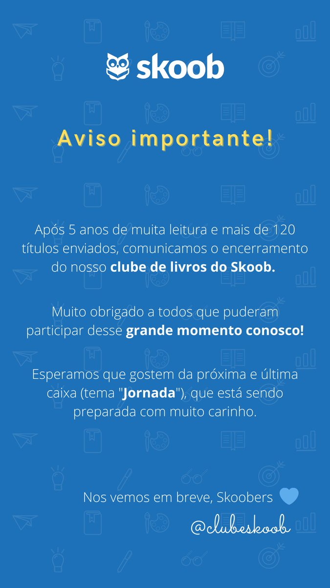 ClubeSkoob's tweet photo. https://t.co/hsknDq7hbJ