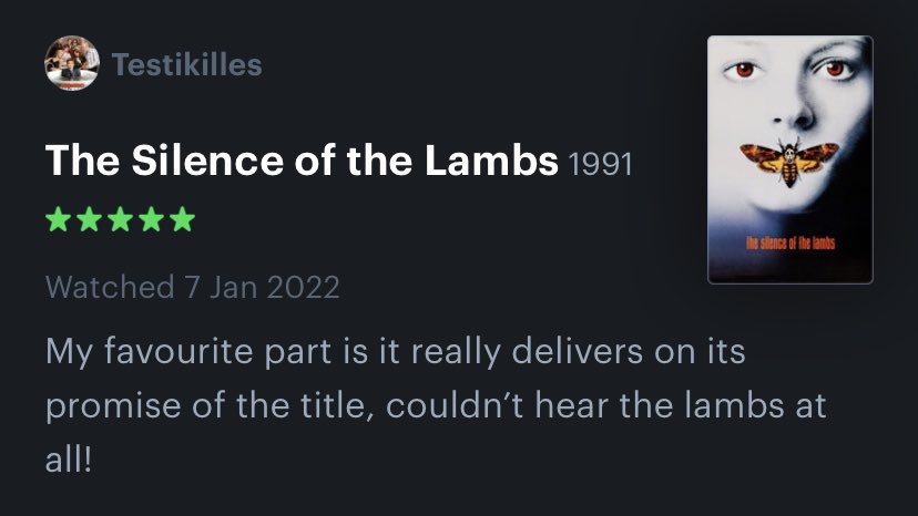 🇨🇦letterboxd reviews with threatening auras (@letterboxdauras) on Twitter photo 