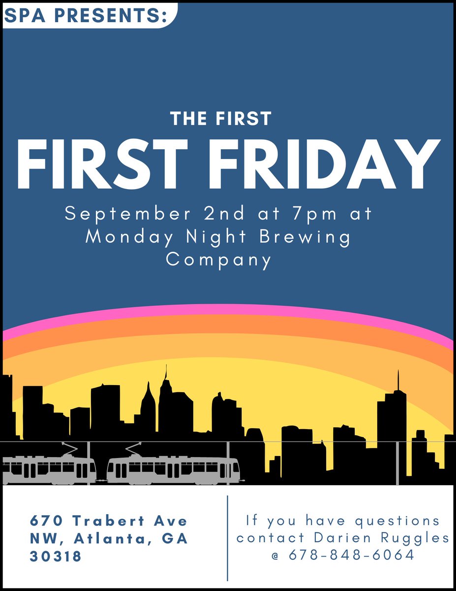 SPA_GaTech's tweet image. Join us for our FIRST first Friday at Monday Night Brewing Company! It&apos;s a great chance to meet new people and get to know the members of SCARP!