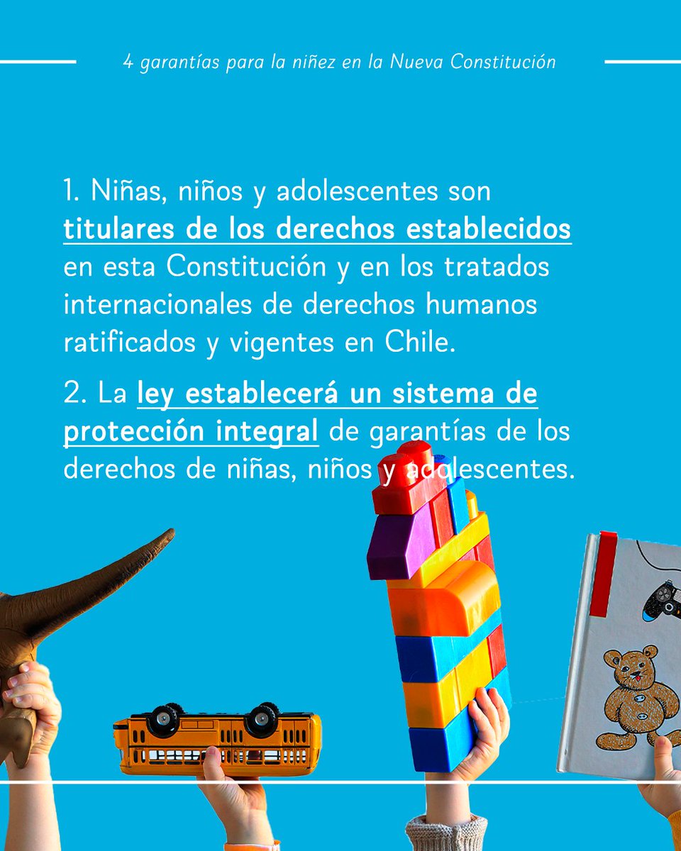 jjcc_chile's tweet photo. Chile: ¡quedan 4️⃣ días para el plebiscito! 🗳
¿Sabes cuáles son las 4 garantías que establece la nueva Constitución para niñas, niños y adolescentes?
Este 4 de septiembre #Aprobemos para garantizarles un mejor futuro y priorizar su felicidad. #AprueboUnChileMejor 🙌🏻♥️🇨🇱 https://t.co/Kew2G6WP7i