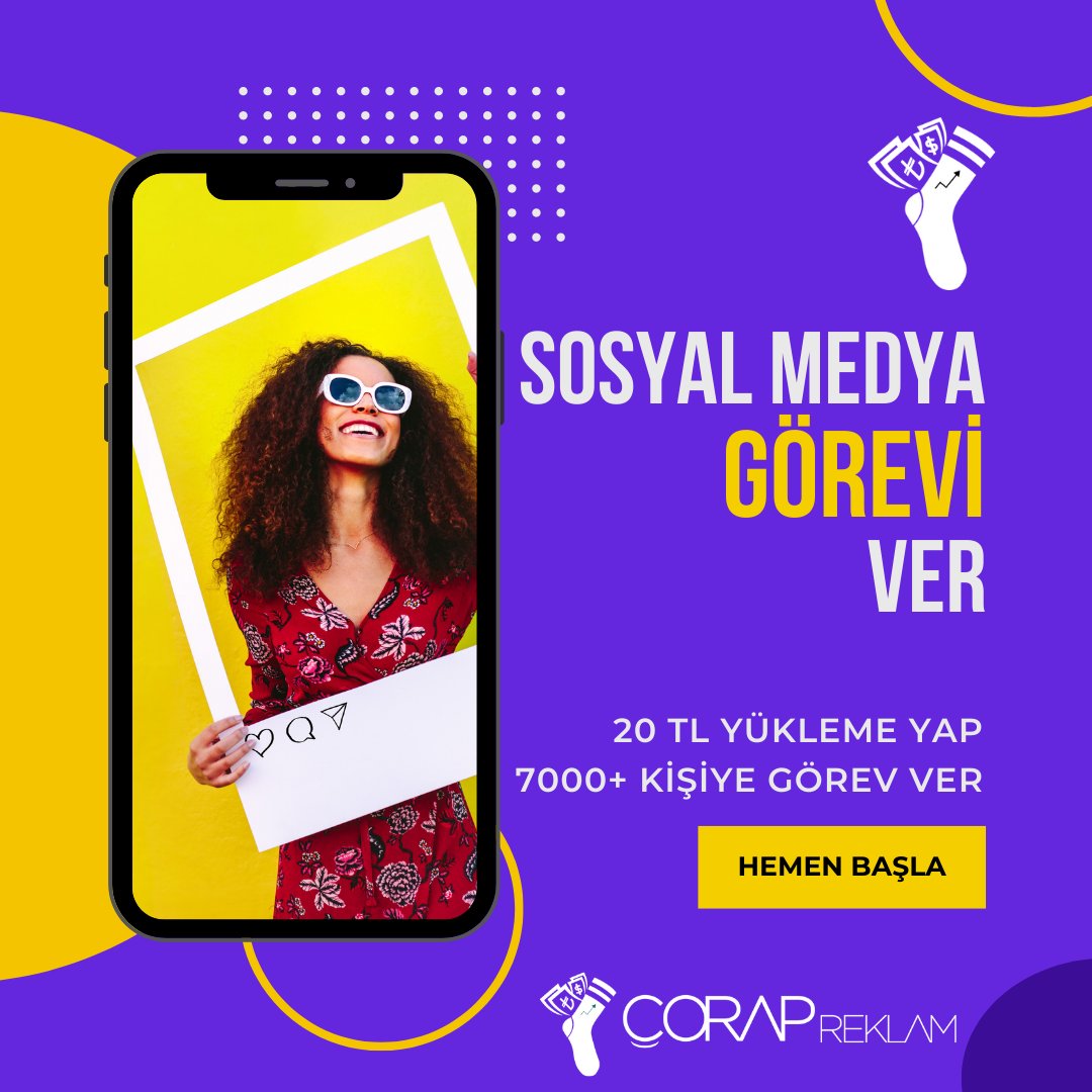 corapreklam's tweet photo. 20 TL yükleme yaparak 7000'den fazla kişinin üye olduğu ÇORAPLA KAZAN görev yap para kazan uygulamasına görev vermek ister misiniz?

Hemen başlamak için https://t.co/cwoMgMZIOG adresini ziyaret edebilir... https://t.co/sp4L3p0LKp