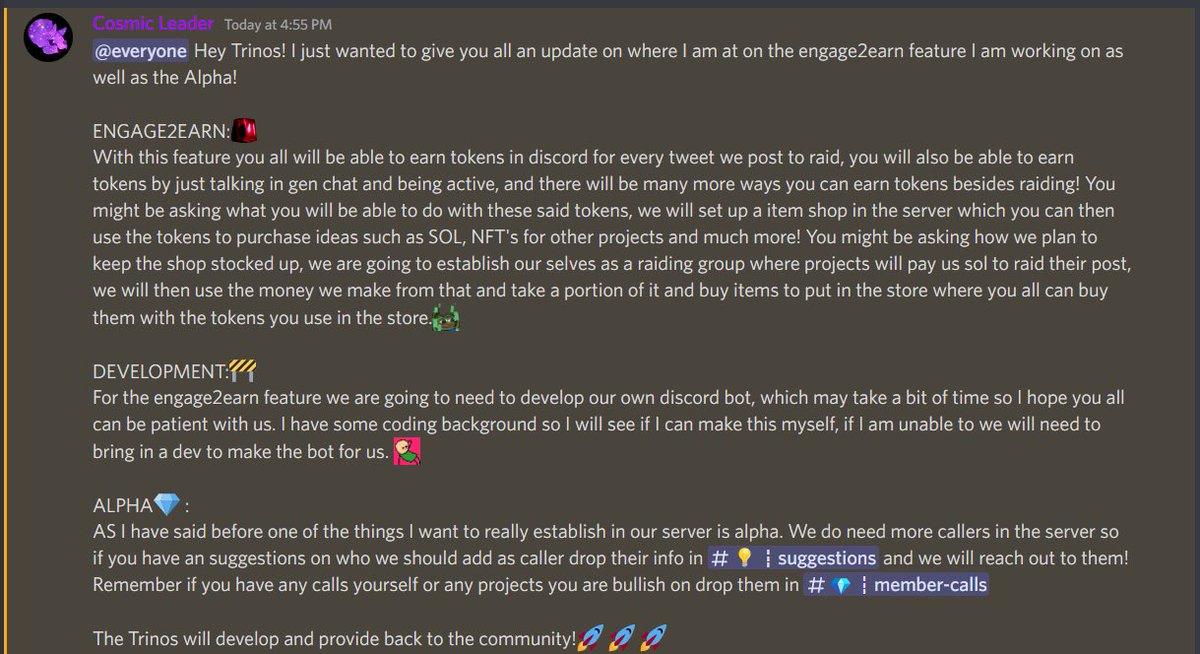 CosmicTrinos's tweet photo. Something is cooking👀

#nft #NFTProject #Solana #sol #alpha #NFTCommunity https://t.co/diyrYyMghu