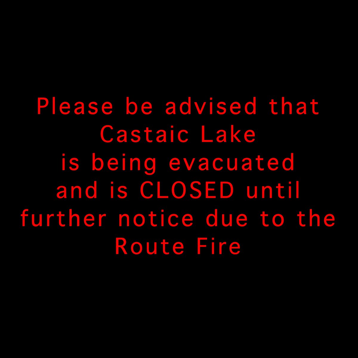 FriendsCastaic's tweet image. #RouteFire