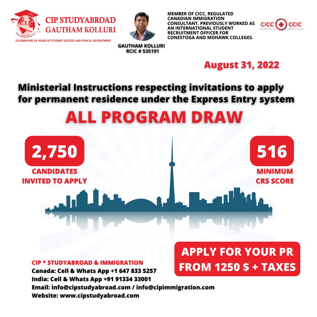 CipAbroad's tweet photo. #studyincanada #cip #cipindia #canada #toronto #gauthamkolluri #educationabroad #india #idpielts #cipstudyabroad #IELTS #cipimmigration #canadaimmigration #ciphyderabad #cipkochi #cipmumbai #cipahmedabad #cipsurat #vfsglobal #ircc #cipukraine #immigration #pnp https://t.co/iXGQhu89Q2