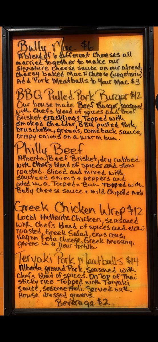 BullyTruck's tweet photo. We’re at Southwest Edmonton Farmers Market today from 4-7:30pm. Terwilligar Rec Centre Parking Lot, 23ave and Leger Rd. It’s far to hot to cook at home, let us make you dinner. Come for the market, stay for the food. https://t.co/chxDrZcuT5
