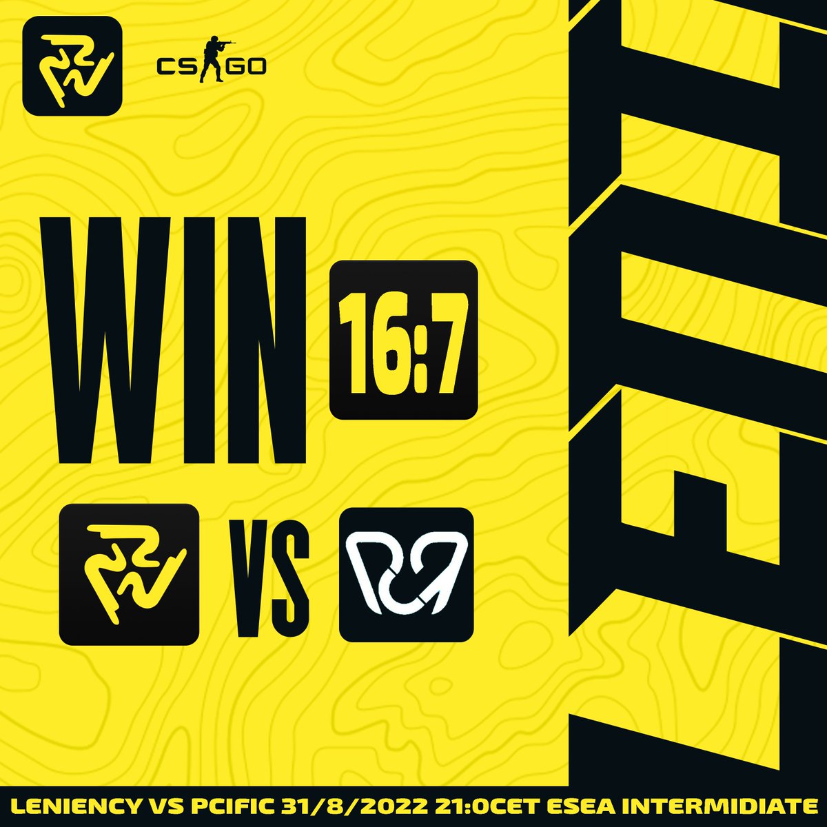 Leniencygg's tweet photo. Today we won against a @pcificespor in ESEA intermidiate. 
GL in next matches https://t.co/5NhMaXHYeC