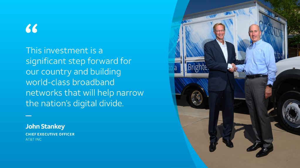 ATTNEWS's tweet photo. AT&T Chief Executive Officer, John Stankey, on @Corning’s new optical cable manufacturing facility supported by @ATT. #ConnectionForAll
More: https://t.co/QYWGoXvKgc https://t.co/TJNDUk3ctd
