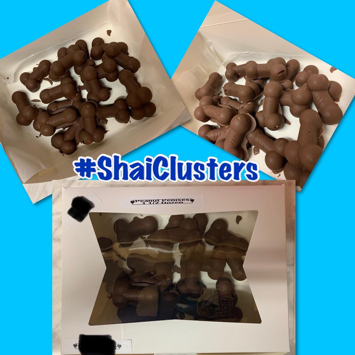 ShaiClusters's tweet photo. #Penises  #Vaginas #NutLovers #Candy #NumberCandy #CandyLovers #LGBTQ  #ChocolateLovers #NutLovers #ShaiClusters #MadeWithLove💙 
Facebook &amp; Twitter: @ShaiClusters
Instagram: @Shai_Clusters 
Email: ShaiClusters@gmail.com https://t.co/7hFTLU5sim