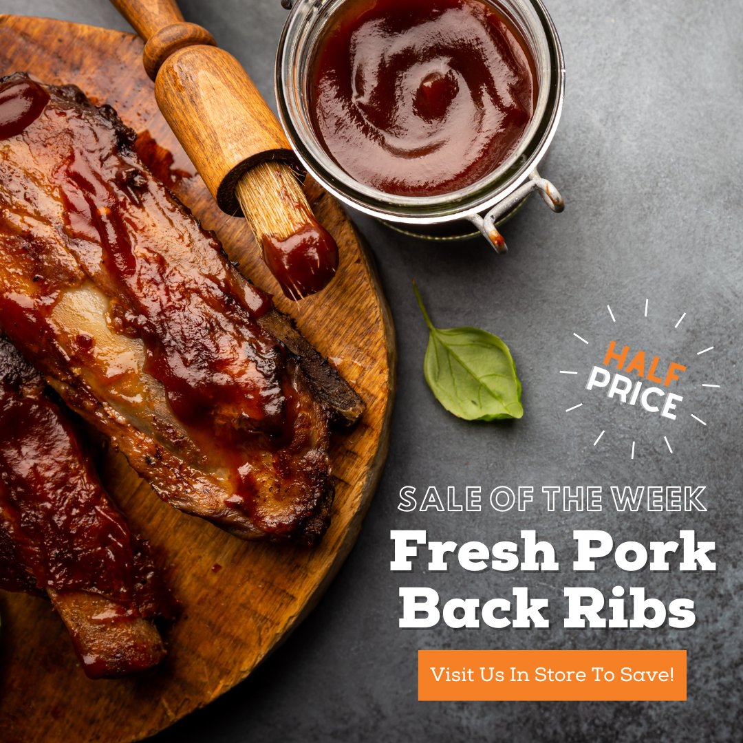Our fresh pork back ribs are on sale this week and they are HALF PRICE!!🔥 They will be the perfect addition to your labour day plans!🤤 This sale ends September 7, 2022!

Stop by one of our Halenda locations to save! ➡ halendas.com/halendas-locat…