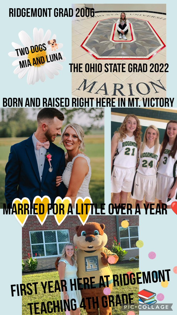 ridgemontlocal's tweet photo. Mrs. McKee is a Ridgemont Grad, went on to Graduate from The OSU in 2022. She has stayed in Mount Victory and joined Ridgemont Elementary this year to teach 4th grade.
Sara has been married for a little over a yr and has two fur babies, Luna and Mia. #gopherlife #ridgemontgopher https://t.co/PvS5EPWLnF