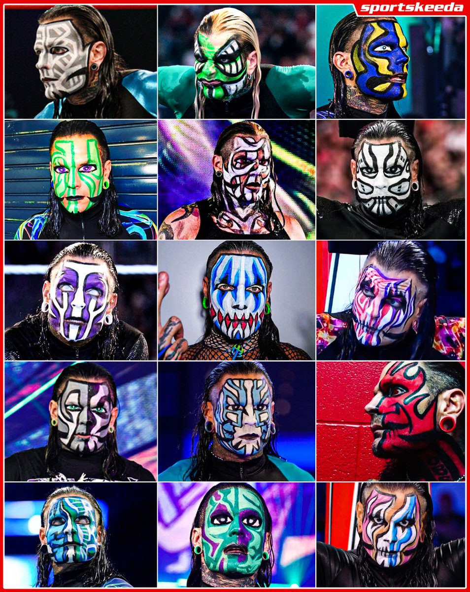 RT @SKWrestling_: The many faces of Jeff Hardy! 
#AEW #WWE #JeffHardy #AEWDynamite https://t.co/0C6bgapvM4