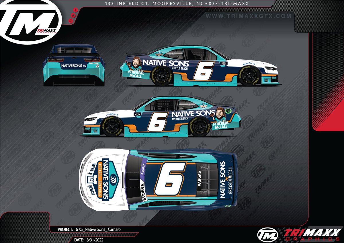 🚨PARTNER NEWS🚨 I am SO excited to welcome Myrtle Beach, SC based screen printing and embroidery brand, @Native_Sons aboard our @TeamChevy Camaro THIS WEEKEND at @TooToughToTame! Hey, @McCall_Grayson, what do you think of that Teal?👀 #TeamJDM | @JDMotorsports01