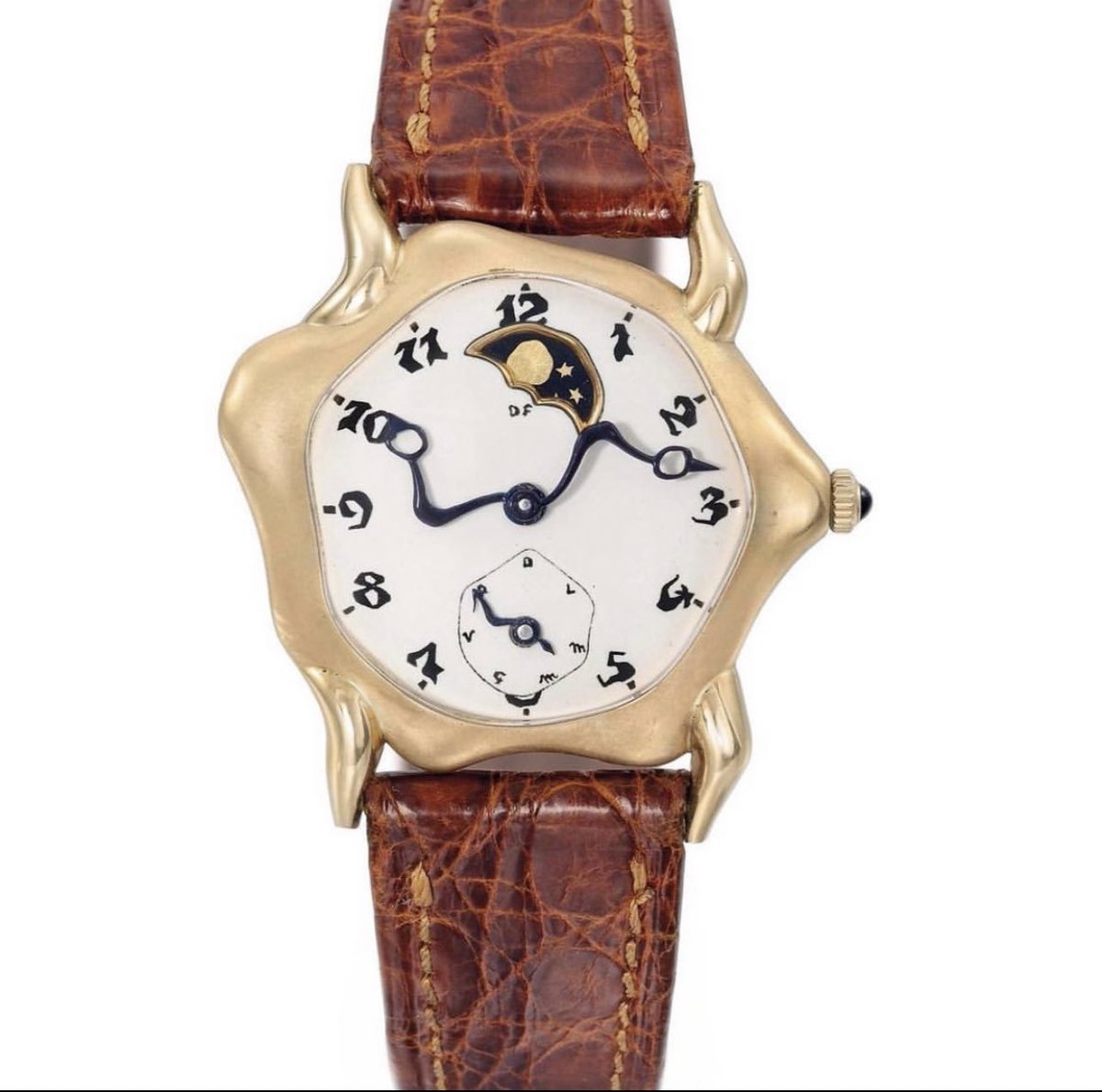 StreetFashion01's tweet photo. Asymmetrical watches by Dino and Roberto Falcone (1980’s) https://t.co/lJfcfgi8S6