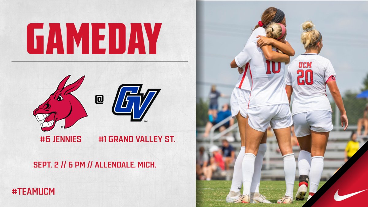 UCM_Soccer's tweet photo. A Friday night showdown with the top-ranked Lakers. 

🕕 | 6 p.m. CT
🏟️ | GVSU Soccer Field
💻 | https://t.co/bjnaGEoQPn ($)
📊 | https://t.co/AbkPc4z2Aa

#teamUCM https://t.co/P1djmSriJQ