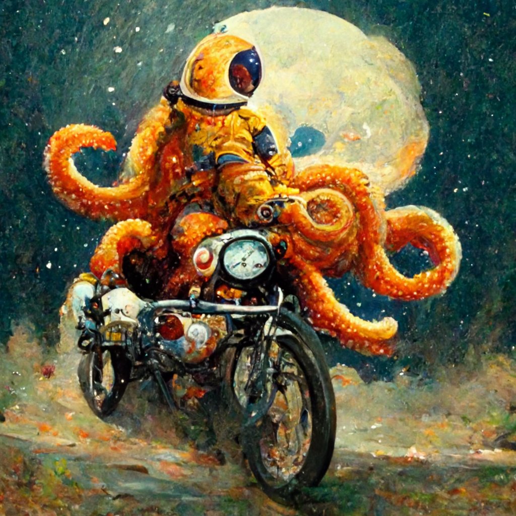 AI image prompt

“Astronaut octopus riding a motorcycle in an impressionist style”