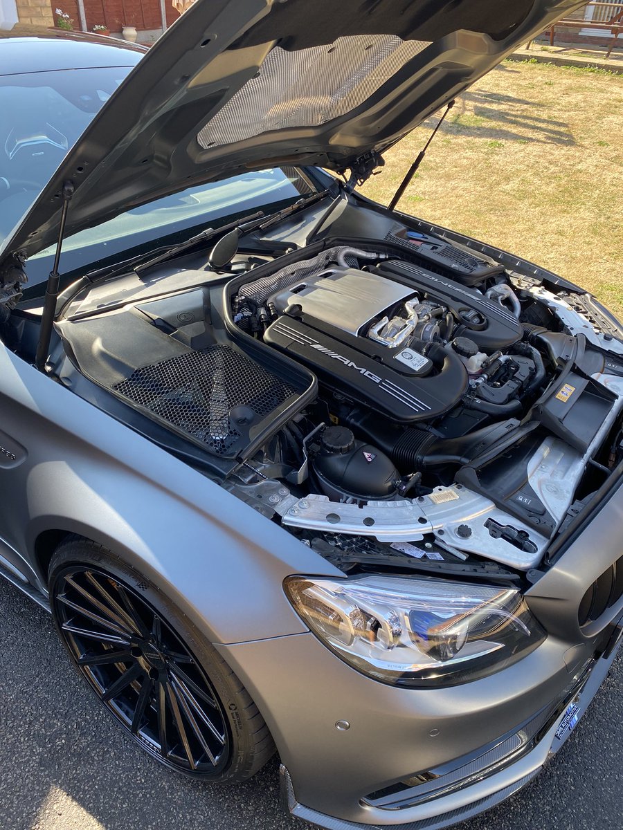 Matte silver <a href="/MercedesBenz/">Mercedes-Benz</a> C63s coupe. Full bespoke valet from a few weeks back.
