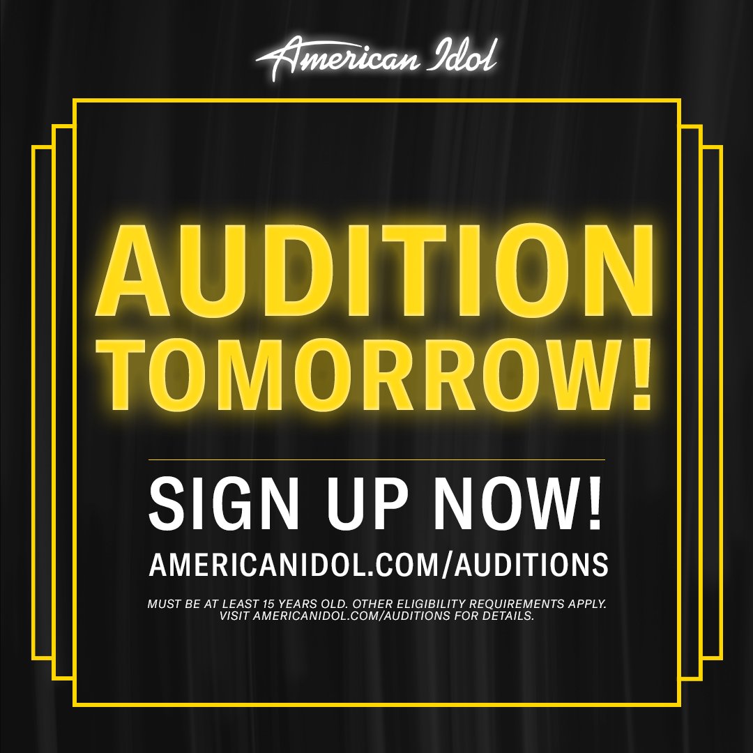 Our Nationwide Open Call is TOMORROW! It's so easy to sign up at bit.ly/IdolAuditionsI…, join the Zoom & sing for an Idol producer, 1-on-1! 🤩 #TheNextIdol