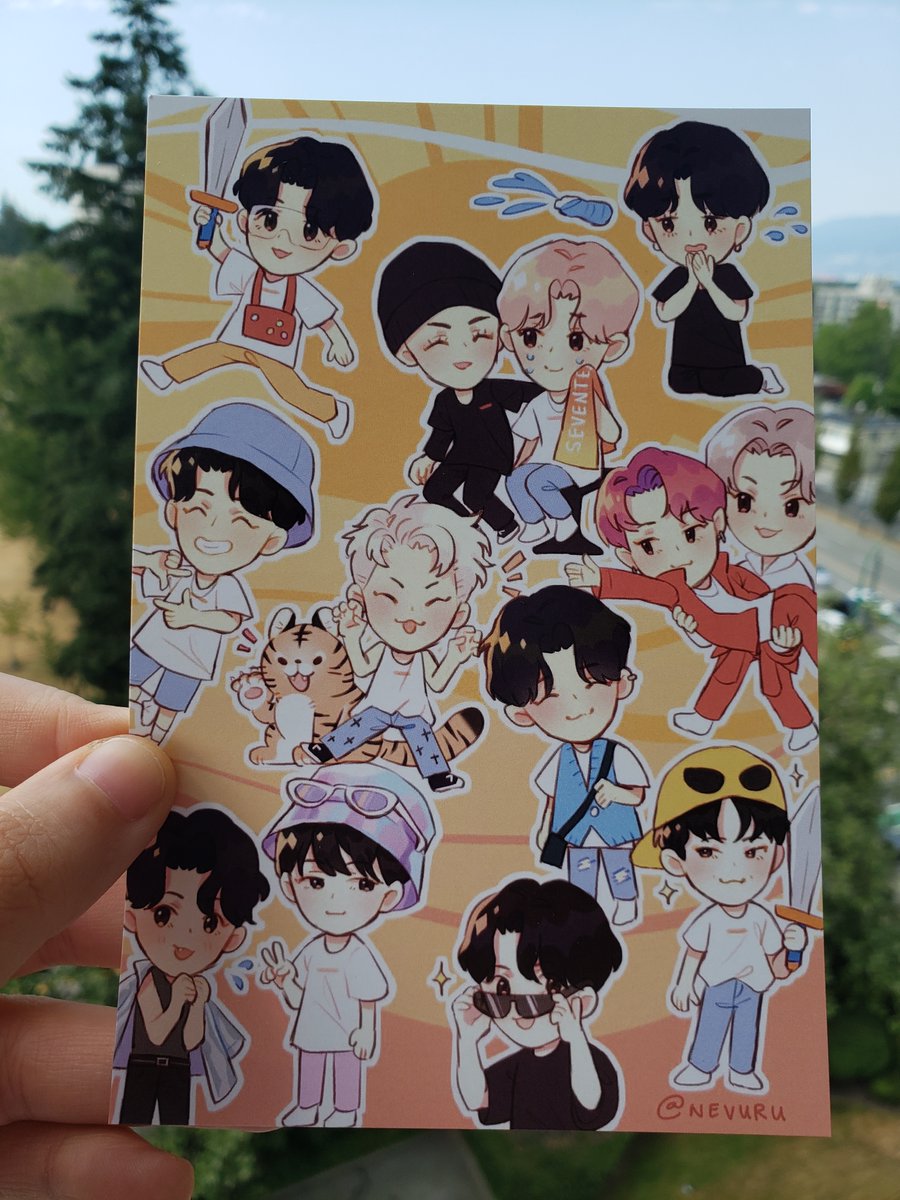 nevuru's tweet photo. One order of my postcards didn't arrive in time for the concert but @chunafishy was gracious enough to hand them out at the Toronto stop! If anyone was interested in these postcards please follow her for updates on where to snag some! 💖

#SEVENTEENinToronto #BETHESUNinTORONTO https://t.co/qClCfiAact