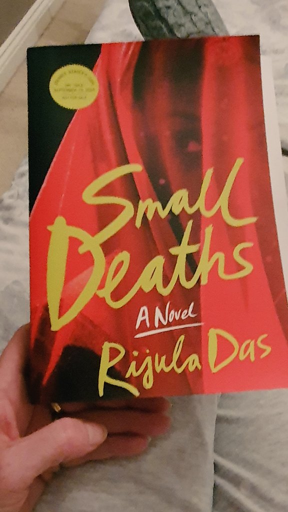 swirlandthread's tweet photo. My current read 📚
#SmallDeaths by Rijula Das
Described as 'literary noir...a staggering debut novel of murder, loyalty, love, and survival at all costs, set in the teeming underbelly of Calcutta's most infamous neighbourhood'
Out Sept 13th w/ @AmazonPub https://t.co/KvpXokGfgi