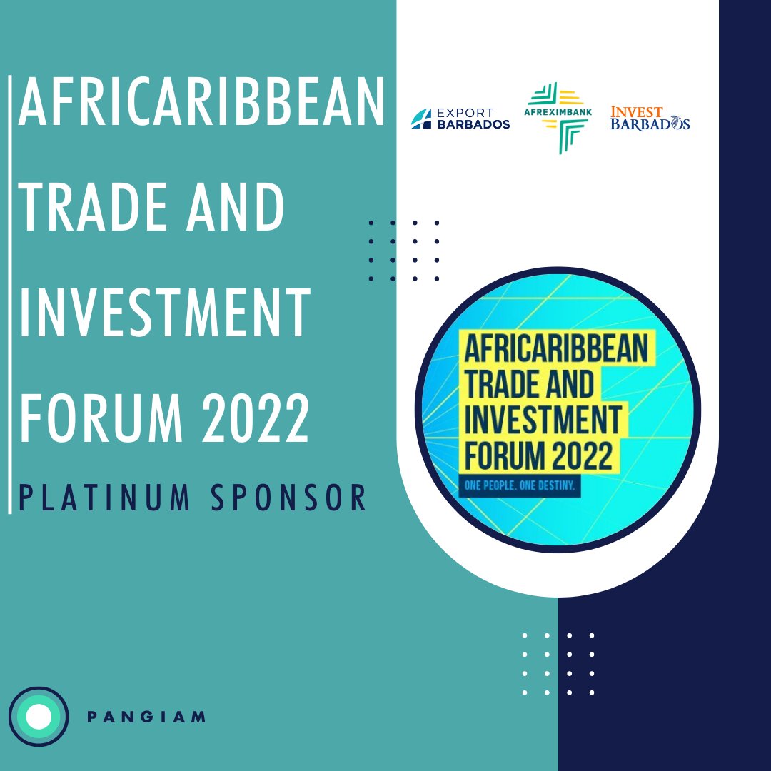 Pangiam (@pangiamtech) on Twitter photo Pangiam is proud to be a Platinum Sponsor of the 2022 <a href="/afreximbank/">African Export-Import Bank - Afreximbank</a>, <a href="/exportbarbados/">exportbarbados</a>, and Invest Barbados, AfriCaribbean Trade and Investment Forum! We look forward to continuing to build ties among the U.S., Caribbean, and World in support of the Ministry’s vision!
<a href="/actif_afx/">AfriCaribbean Trade and Investment Forum</a> Pangiam is proud to be a Platinum Sponsor of the 2022 <a href="/afreximbank/">African Export-Import Bank - Afreximbank</a>, <a href="/exportbarbados/">exportbarbados</a>, and Invest Barbados, AfriCaribbean Trade and Investment Forum! We look forward to continuing to build ties among the U.S., Caribbean, and World in support of the Ministry’s vision!
<a href="/actif_afx/">AfriCaribbean Trade and Investment Forum</a>