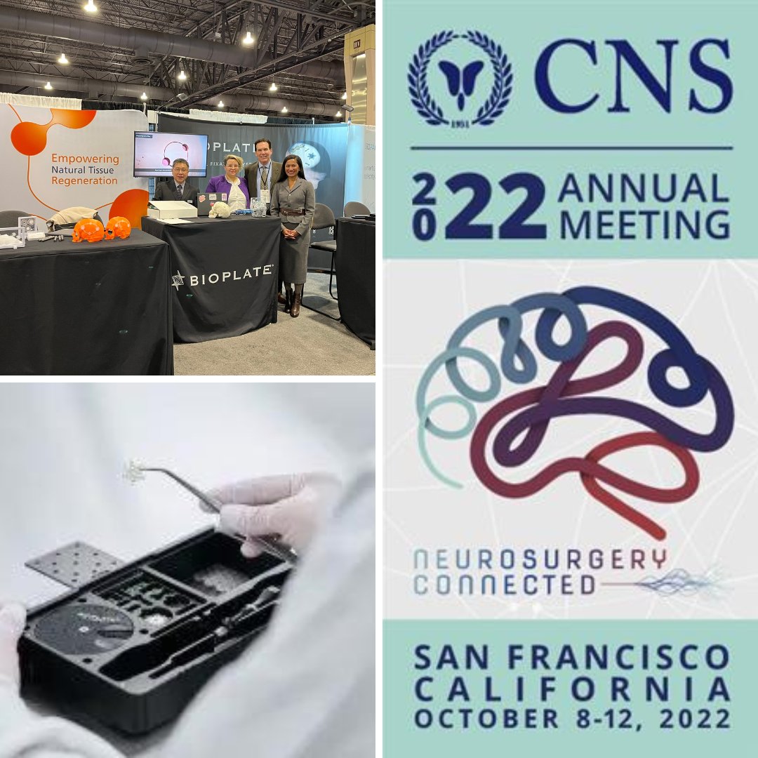 Bioplate_Inc's tweet photo. We are looking forward to seeing @integra_life, @MizuhoAmerica, and @NexstimOyj at @CNS_Update in October! #2022CNS #Bioplate #neurosurgery #craniofacial #medicaldevices #maxillofacial #surgeon #operation #BioplateAdvantage #regenerative #regenerativetechnology #hospital https://t.co/MI7RjqUCGd