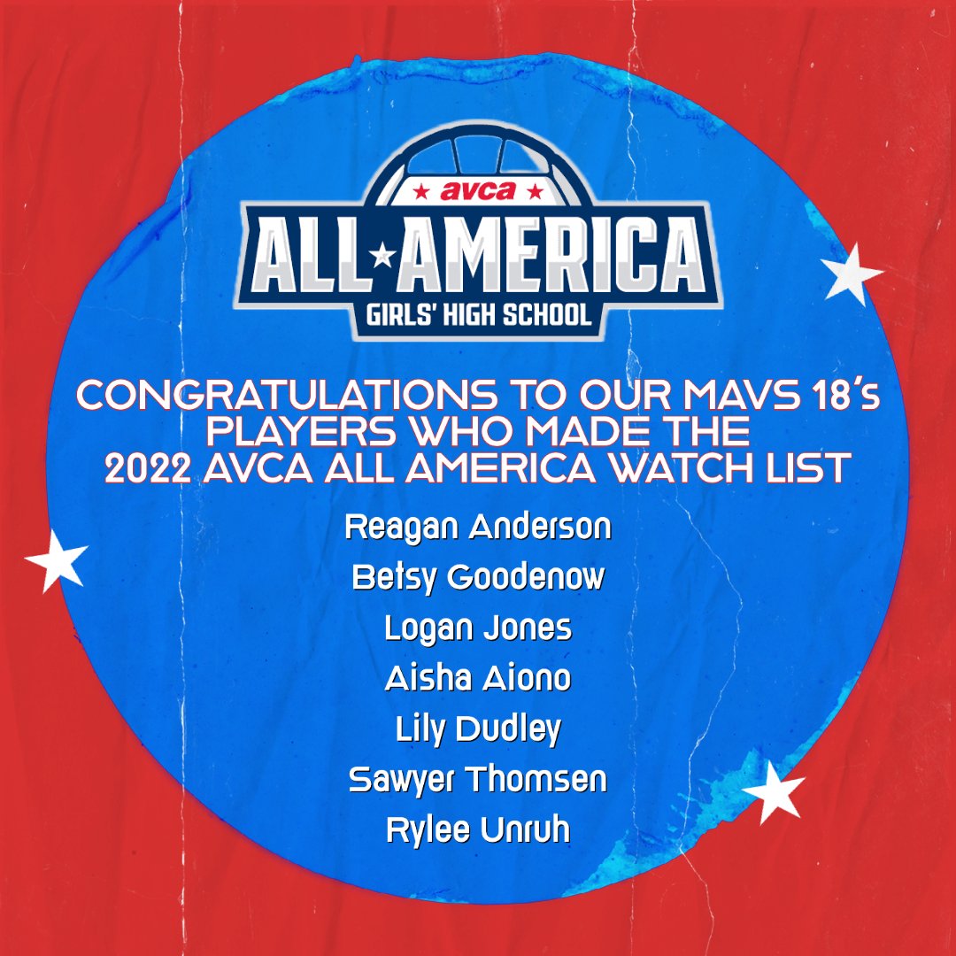 📣📣 MAVS SHOUT OUT 📣📣 Congratulations to our MAVS 18-1 players who made the 2022 AVCA All America Watch List! #mavsproud #gomavs #mavsfamilyonefamily #avcaallamerica #watchlist <a href="/avcavolleyball/">AVCA</a> 

📲 ➡️ avca.org/events/under-a…