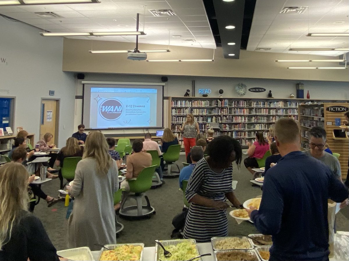A beautifully busy first week in the library. We saw 53 classes for Reader’s Advisory, checked out 1300+ books, and hosted our first Learning Lunch. Off to a great start!
