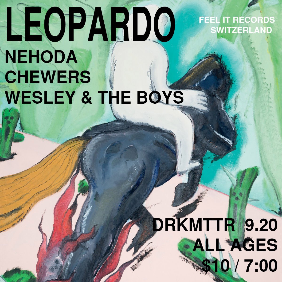 Very excited for this show! Leopardo from Switzerland coming through on their way to <a href="/gonerrecords/">Goner Records</a>!!
