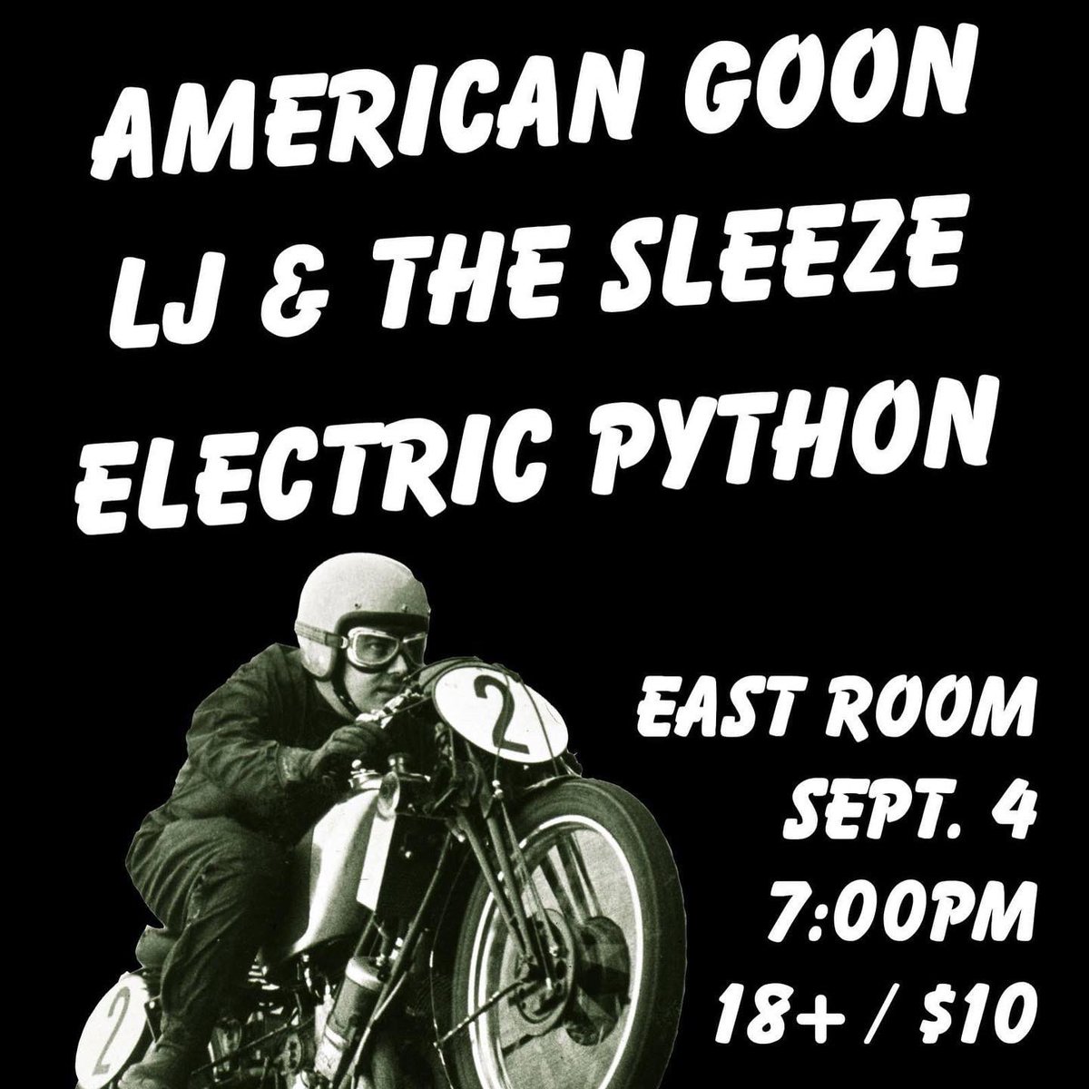 This coming Sunday!!! Gonna be a riff heavy evening over at <a href="/TheEastRoom/">The East Room</a>