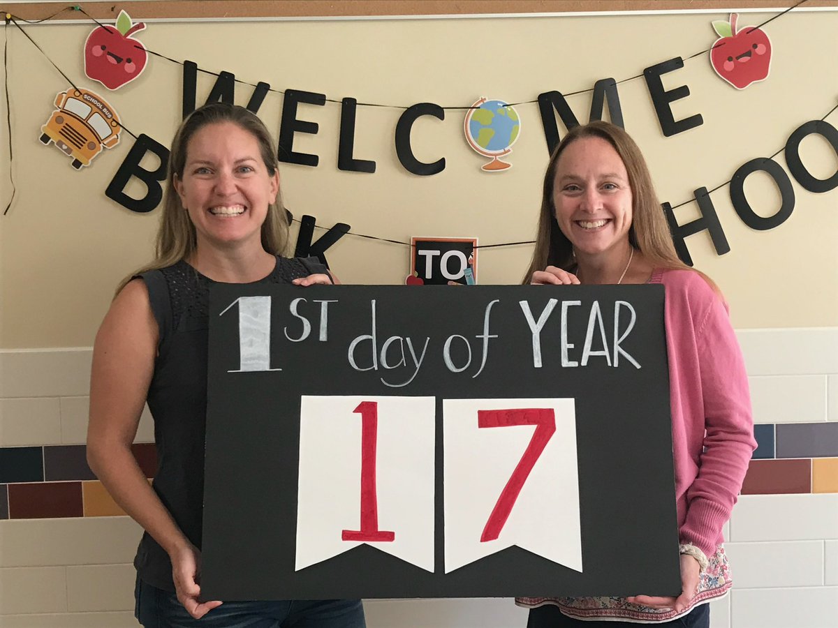 Happy 1st Day of School! Today was my 17th year teaching at LSS, 20th overall.  Jill Zito (Kindergarten Teacher) started the same year and is shown also.