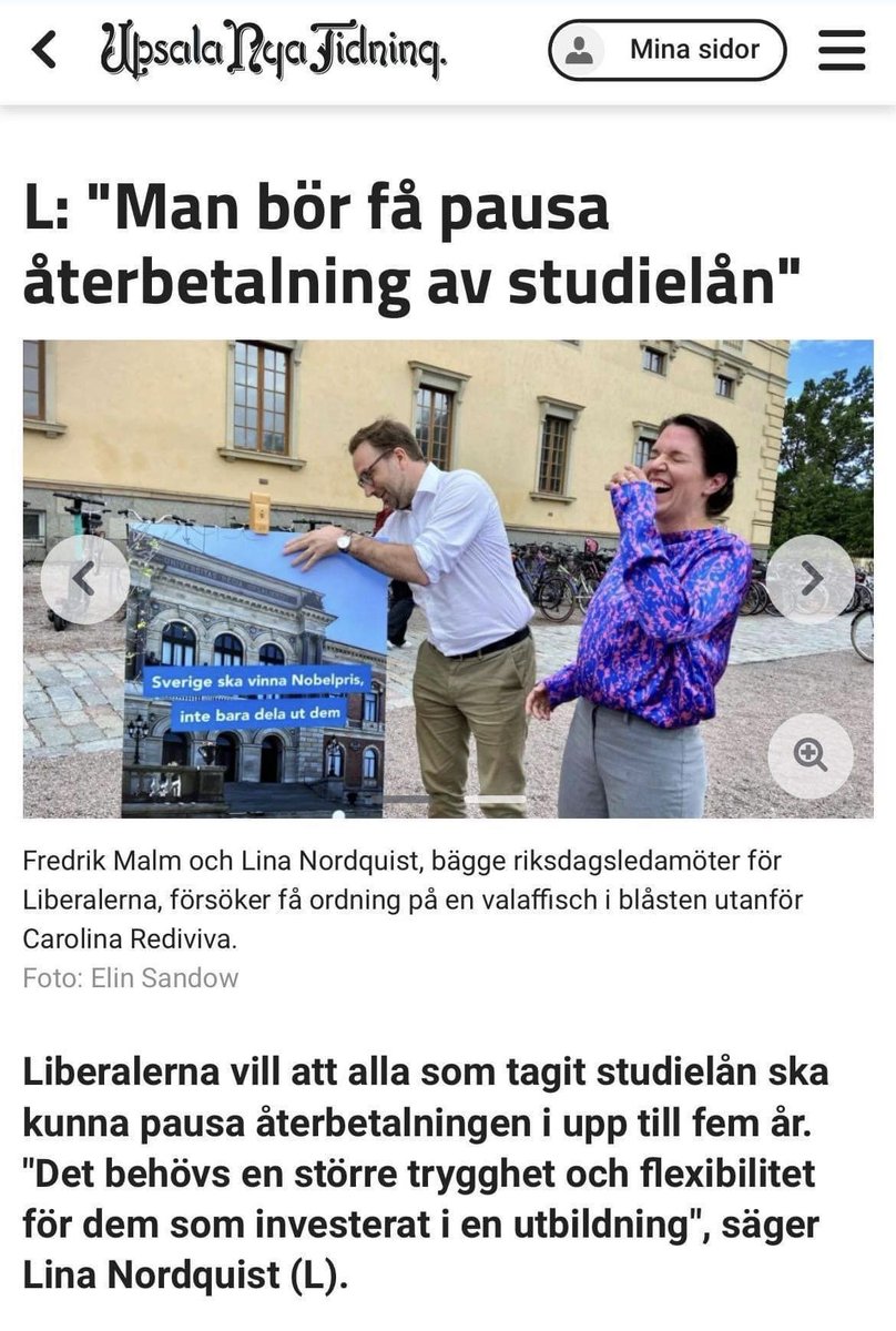 Jag och <a href="/LinaNordquist/">Lina Nordquist</a> presenterar flera liberala förslag för högre utbildning. Möjlighet pausa återbetalningen av studielån i upp till fem år. Grundlagsskydda den fria forskningen, öka basanslagen och öka möjligheten för utländska forskare att få permanenta uppehållstillstånd.