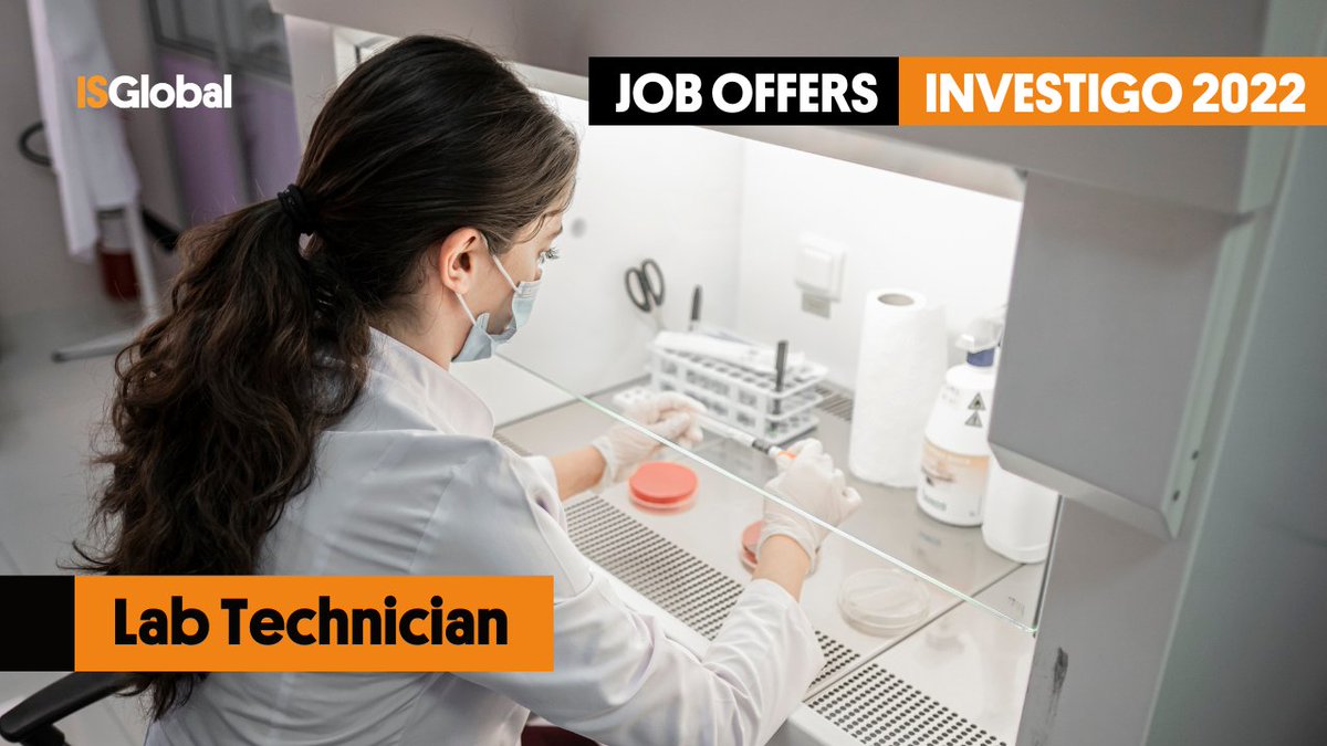 ISGLOBALorg's tweet photo. Vols treballar com a tècnic/a de laboratori? En el marc del programa #INVESTIGO2022, oferim places en aquestes àrees:
🦟#Malària
🪳#Chagas
⚗️Biologia
🧫Microbiologia
🦠Biobanc
⚙️Projecte #EPHOR
🌏Salut Internacional
🌳MNTs i medi ambient
📊#DataScience
🔗https://t.co/x0gcV2ECrv https://t.co/O7AEuqyhb9
