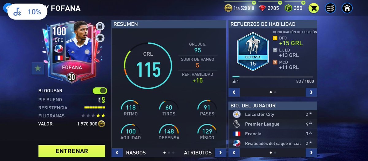 RodrigoRecords's tweet photo. Otros para el FULL LEICESTER,Fofana con 30 de Rango,y Lineker con 30 de Rango @EAFIFAMOBILE #fifamobile @jesus_lpa @Adr1anefYT @elPibeGames @HDWolvie https://t.co/Ut3kfBOsg7