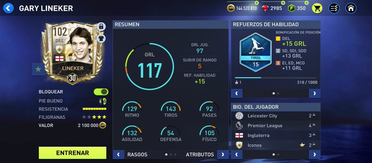 Otros para el FULL LEICESTER,Fofana con 30 de Rango,y Lineker con 30 de Rango @EAFIFAMOBILE #fifamobile @jesus_lpa <a href="/Adr1anefYT/">ADR1ANEF 🇦🇷</a> <a href="/elPibeGames/">elPibeGames</a> <a href="/HDWolvie/">WolvieHD</a>