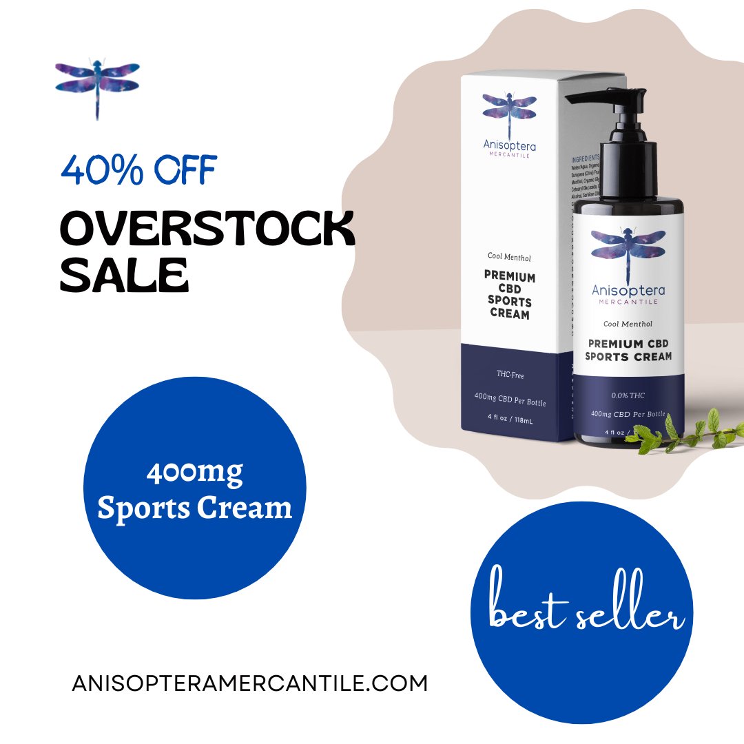 OVERSTOCK SALE.
Our best selling CBD Sports Cream 400mg is on SALE this week only!

We're making room for our new 1000mg Sports Cream

👉🏻 Use CODE SPORT40 at ONLINE CHECKOUT

Also available in our #LexingtonMA store

 #organiccbd #organicsupplements #CBD