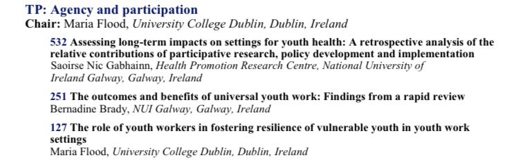 Mariaflood97's tweet image. I was honoured to chair a thematic panel regarding agency and participation at #eara2022 on day 2 last week! It was a great learning experience and opportunity 😌 @EARAdolescence