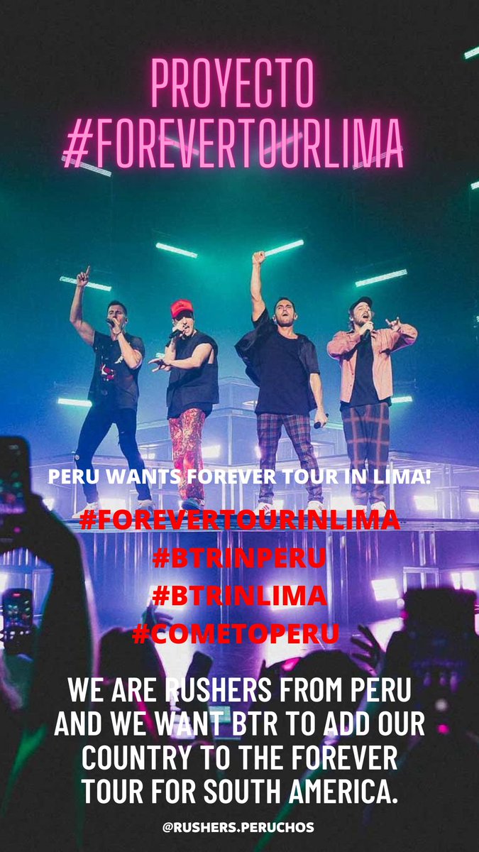 rushersperuchos's tweet photo. HOY TWITTEO MASIVO A LAS 7:30PM HORA PERUANA CON LOS #'S #FOREVERTOURINLIMA #BTRINLIMA #BTRINPERU #COMETOPERU @bigtimerush @1LoganHenderson @TheCarlosPena @jamesmaslow @HeffronDrive @livenationlatam @teleticketperu https://t.co/b05eoFjLTi