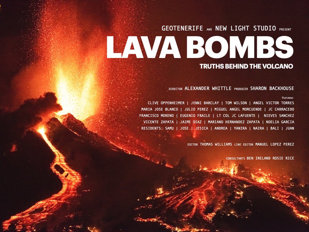 RELEASE DATE 19 September 2022

Lava Bombs: Truths Behind The Volcano captures the explosive stories behind the crisis and response to the 2021 Tajogaite eruption in Cumbre Vieja on La Palma in the Canary Islands.
#volcano #lapalma 
<a href="/LavaBombsFilm/">Lava Bombs</a> <a href="/GeoTenerife/">GeoTenerife</a> 

Photo: <a href="/SamuBali/">Samuel Cáceres Leal</a>