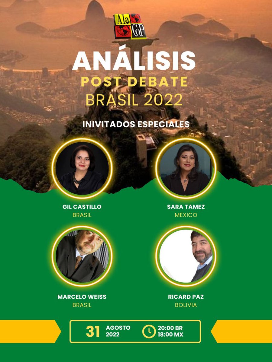 MktPol's tweet photo. #AnalisisAlacop Elecciones en Brasil. Hoy, a las 20h de Brasil / 18h México. https://t.co/s68w8oyPtg 
@gil_castillo @marceloweiss @AlacopLatam @SaraLaMexicana_ https://t.co/w8ocjbvcgO