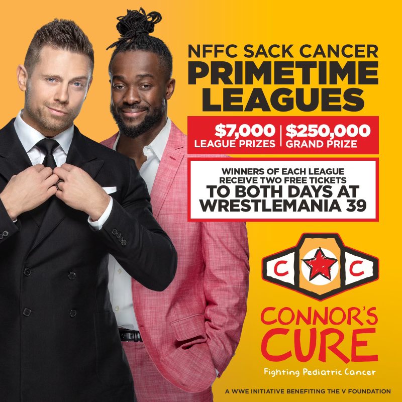 TrueKofi's tweet photo. Play Fantasy Football against us & help #SACKCANCER!
• NFFC Rules here: https://t.co/0DdN56YVGq
• Signup dates for each Sack Cancer league click here: https://t.co/GdnrLrUNb7
• Anyone can donate to this great cause! Click here: https://t.co/fFvCdeH11P https://t.co/ryuApyU9W7