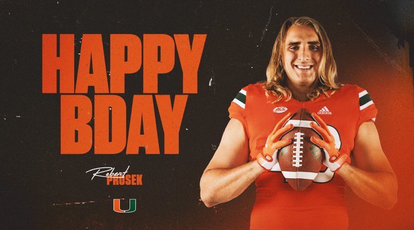 coach_cristobal's tweet photo. HAPPY B DAY!!! @ProsekRobbie 
#GoCanes
@CanesFootball https://t.co/bNg2Dx243v