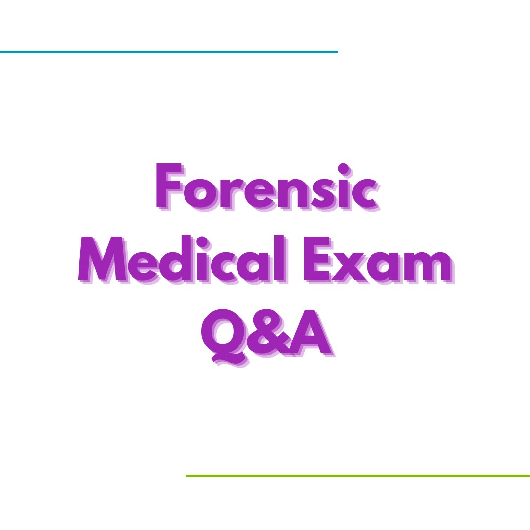 STESA_SB's tweet photo. Answering a commonly asked question about Forensic Medical Exams! Let us know if you have any more questions for us to answer. https://t.co/eWTVAmdEoX