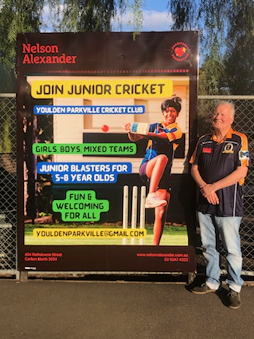 Not long till cricket season! Our sign at North Melbourne Primary School